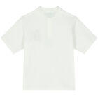 Boys Ivory Tiger Logo Polo Shirt, 1, hi-res